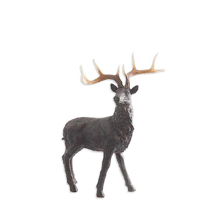 Resin Standing Deer w/ Antlers, 39 (Brown)