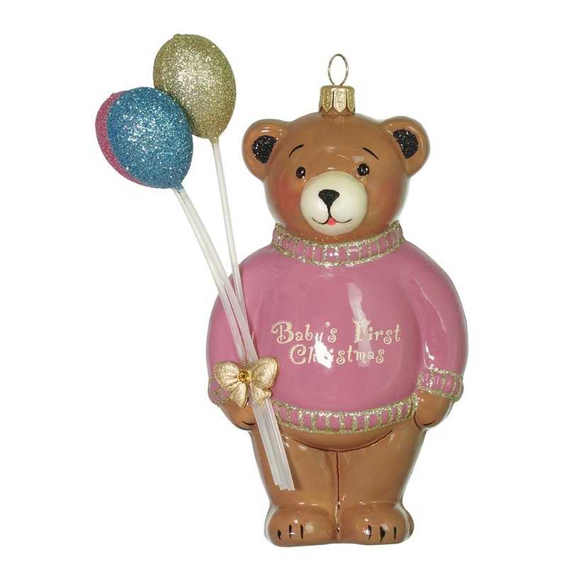 Baby’s 1st Christmas Pink Bear Ornament