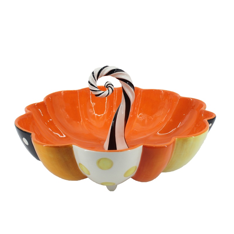 Ceramic Pumpkin Serving Bowl, 13