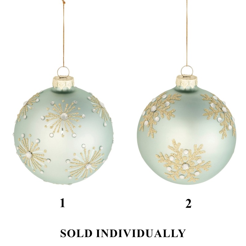 Glass Ball Ornament, 4 (2 styles – sold individually)