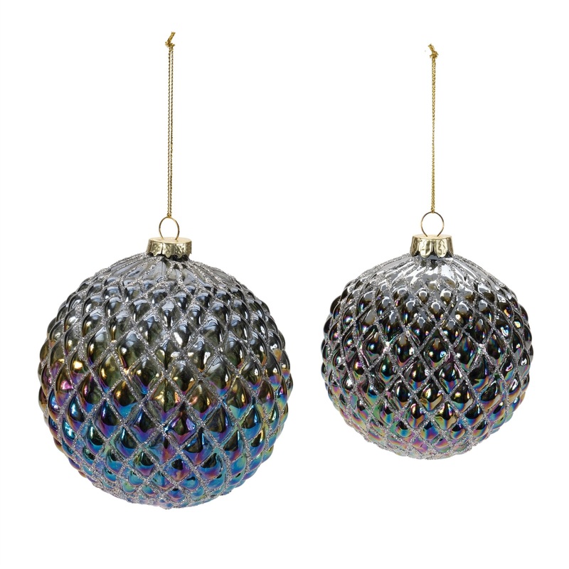 Glass Ball Ornament, 4 – 5 (Set of 2)