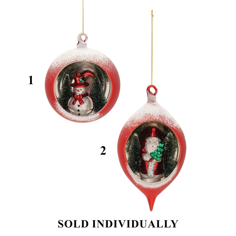 Glass Ornament, 5-7 (2 styles – sold individually)