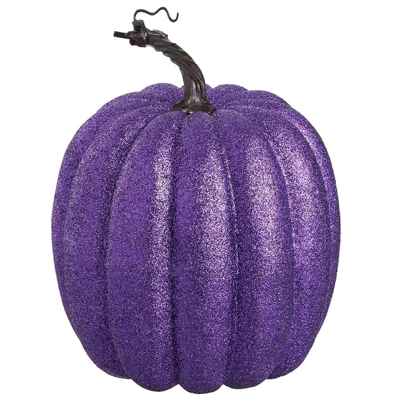 Glittered Purple Pumpkin, 10H X 6D