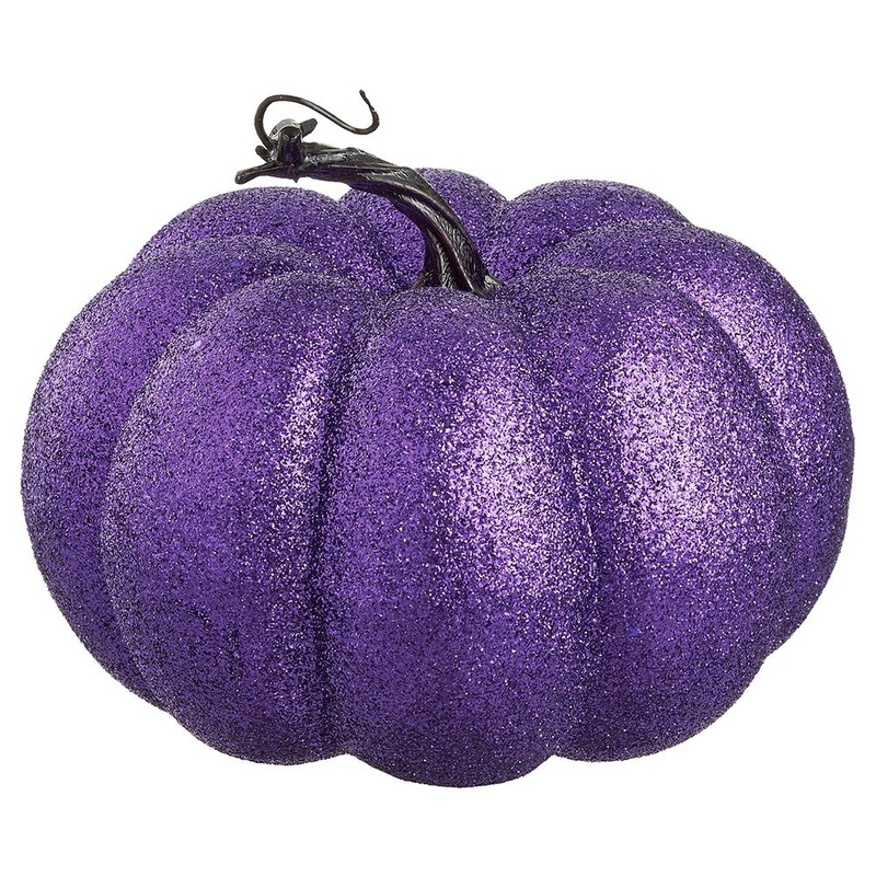 Glittered Purple Pumpkin, 6H x 7D