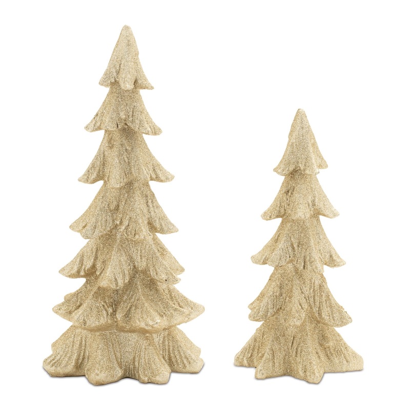 Gold Resin Trees, 11.5 – 16 (Set of 2)