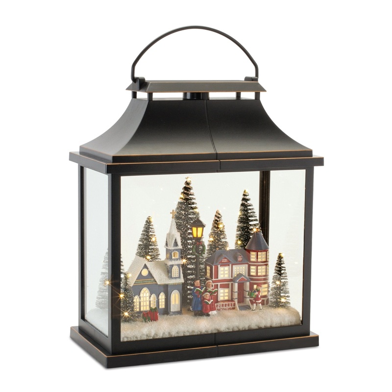 LED Lantern w/Carolers, 16
