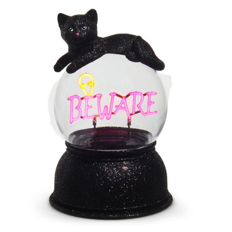 Lighted Neon Cat Globe, 7