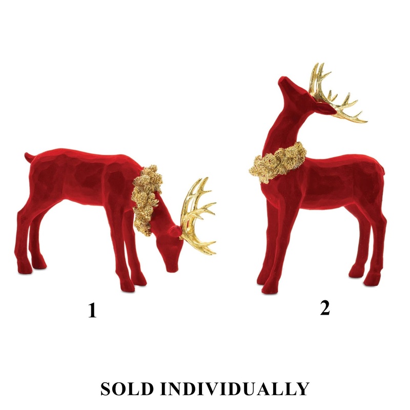 Red Resin Deer, 7.5 – 13 (2 styles – sold individually)