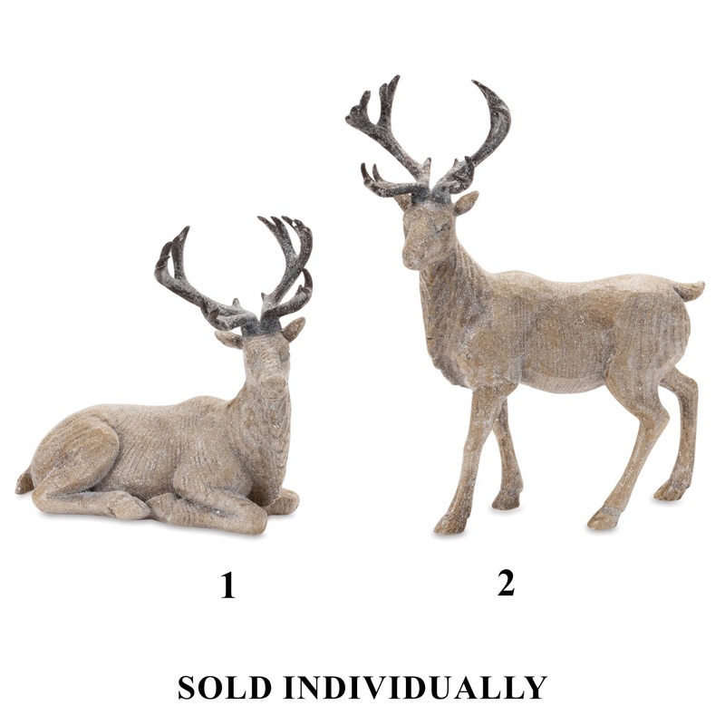 Resin Deer Figurine, 7.5 – 11 (2 styles – sold individually)