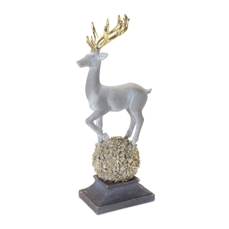 Resin Deer on Orb Figurine, 14
