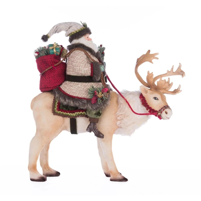 Santa Riding Caribou Figurine, 15