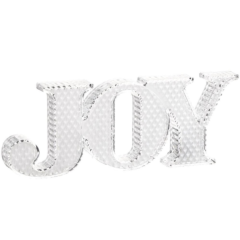 Table Top Acrylic Lighted Joy Sign, 6 x 18