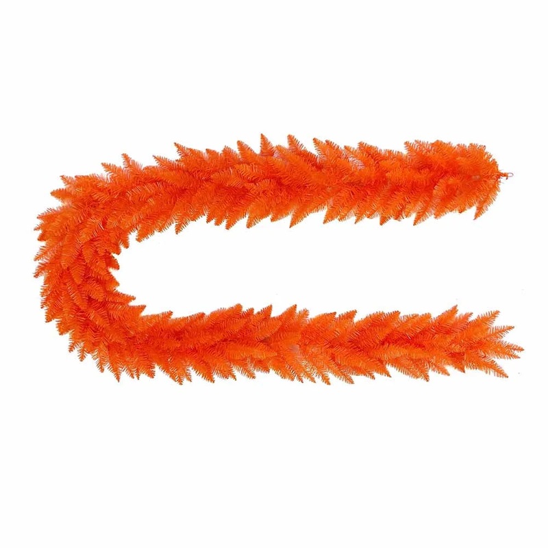 Un-Lit Orange Garland, 9′
