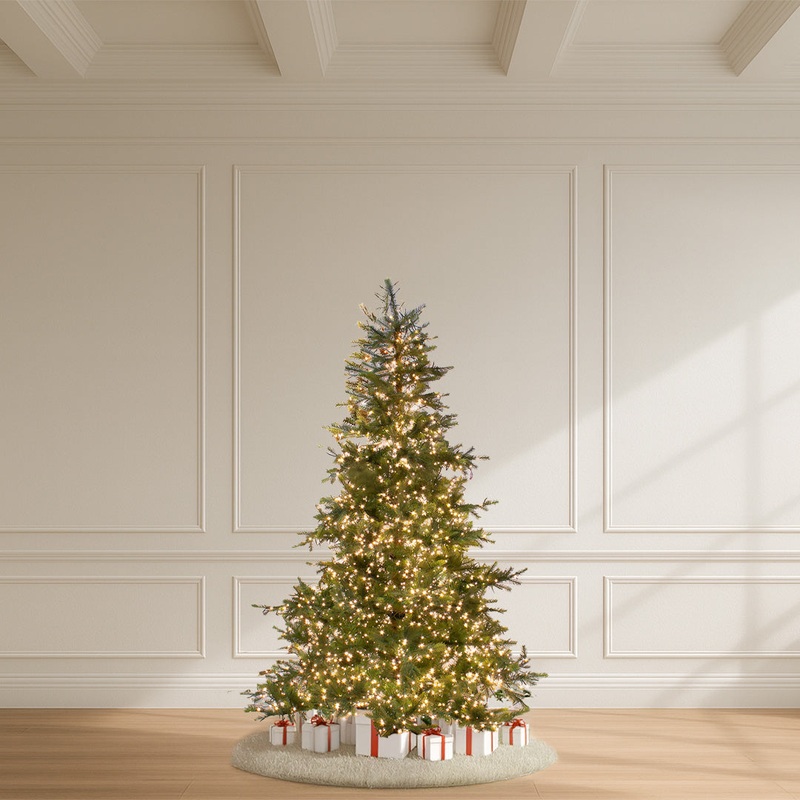 Aspen Pine Hinged Artificial Tree W/ Firecracker Lights, 6.5′