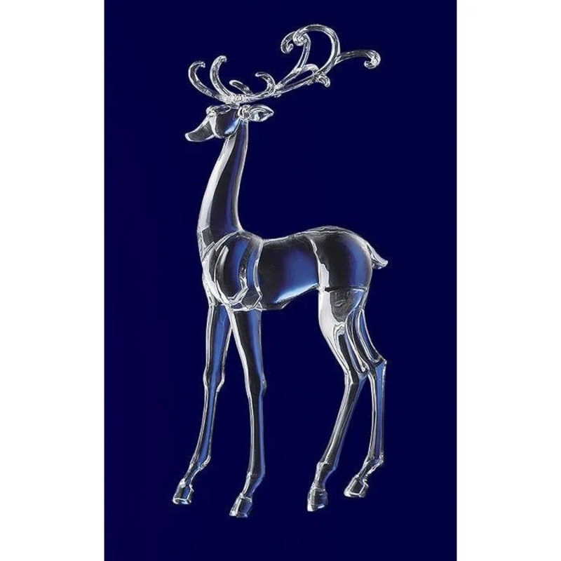 Large Standing Deer Figurine, Acrylic, 25