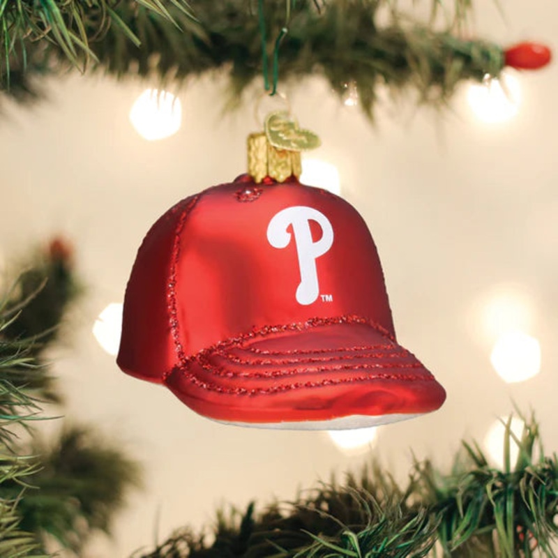 Phillies Baseball Cap Ornament, 3.5