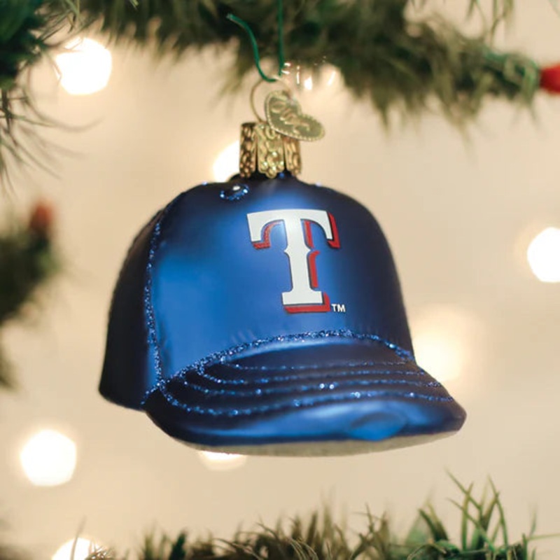 Rangers Baseball Cap Ornament, 3.5