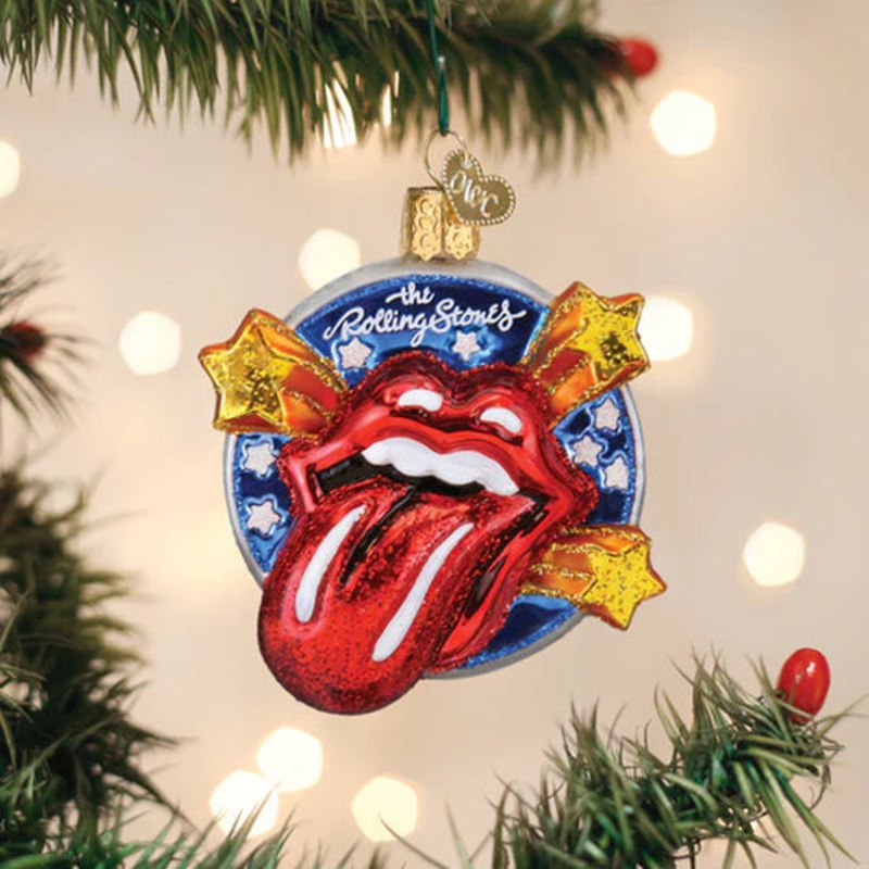 The Rolling Stones Tongue Ornament, 3.25