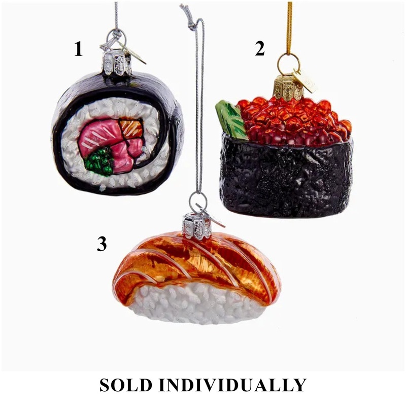 Noble Gems Sushi Glass Ornaments, 2.5 (3 styles – sold individually)