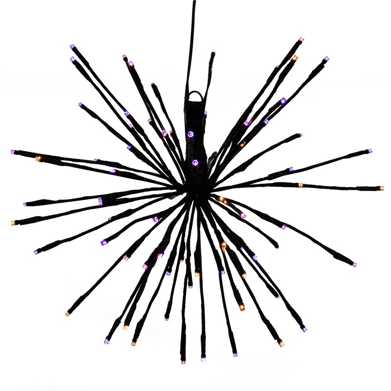 Orange/Purple StarBurst (Double Twinkle), 80 Lights, 16