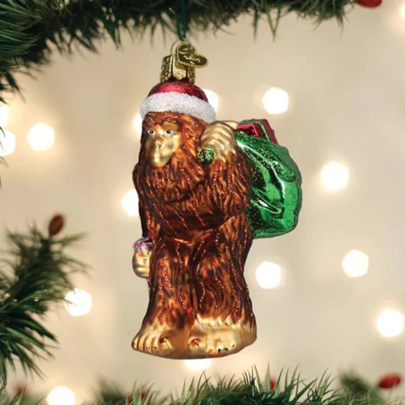 Santa Sasquatch Ornament, 4.5