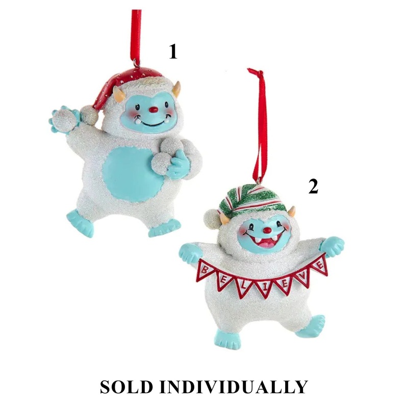 Yeti Ornaments, 3.25 (2 styles – sold individually)