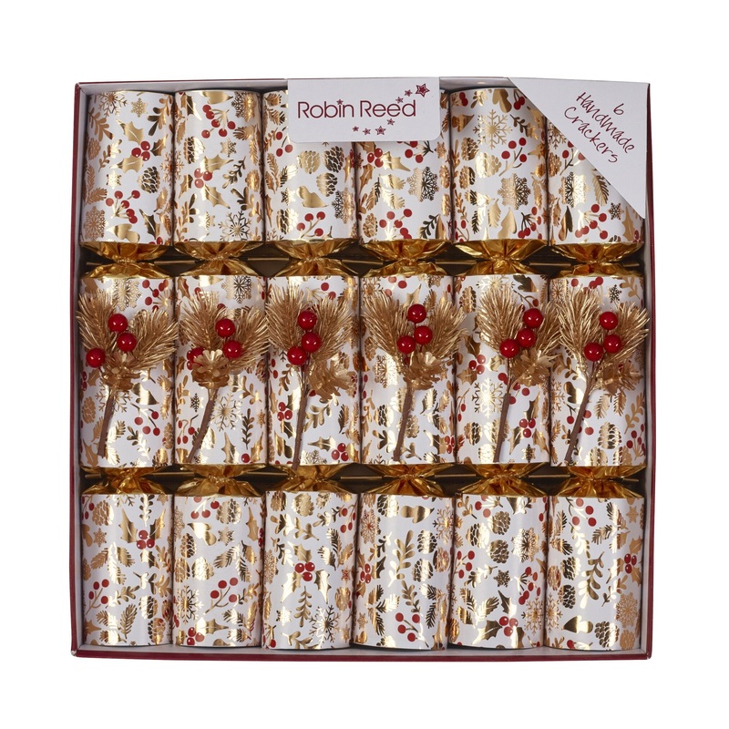 Christmas Berry Party Crackers, 12 (Set of 6)