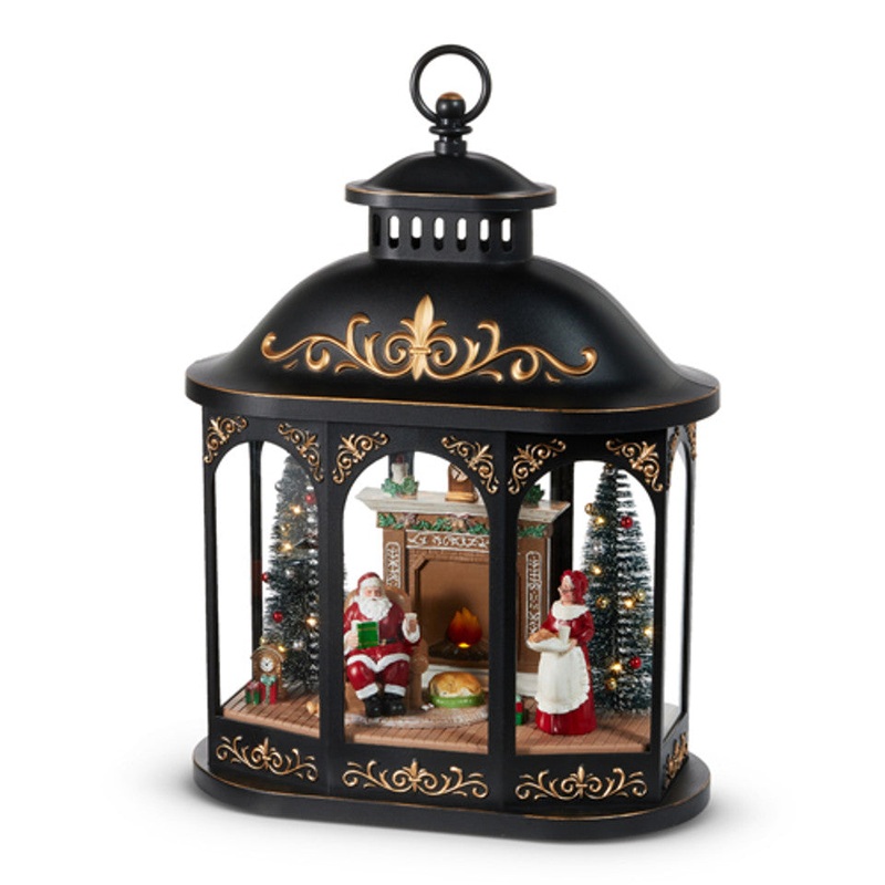 Lighted Resting Santa Lantern, 17.25