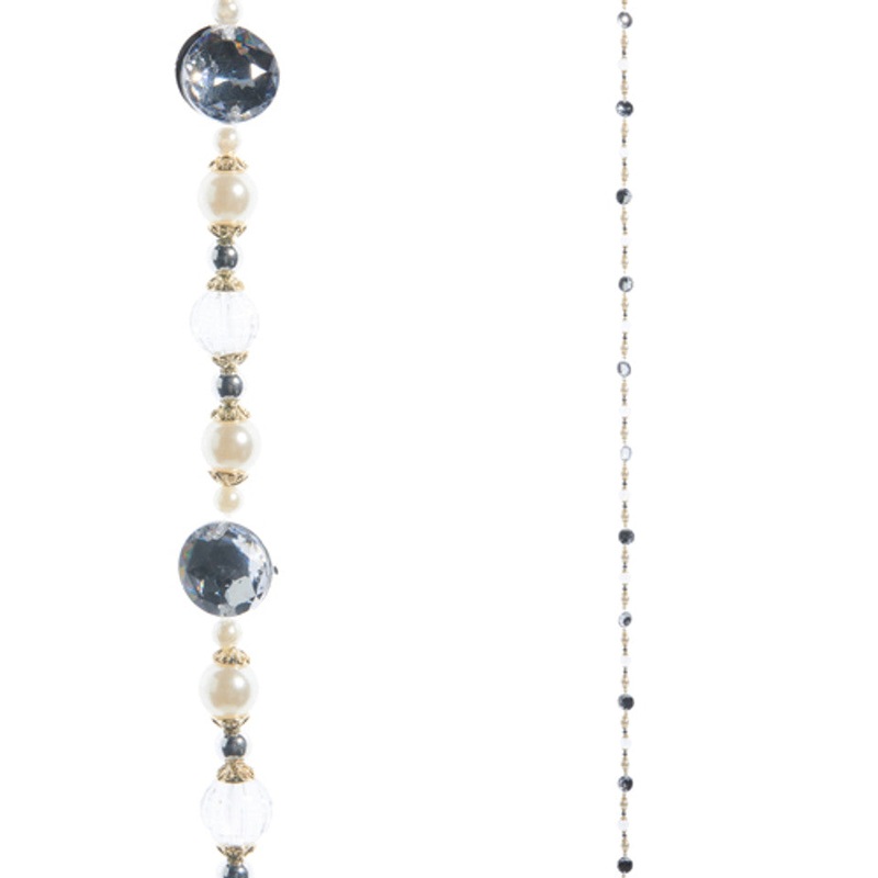 Pearl And Crystal Beaded Garland, 5′