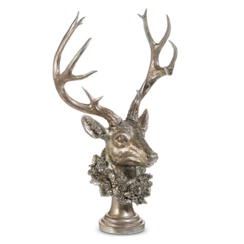 Pewter Buck W/ Wreath, 21