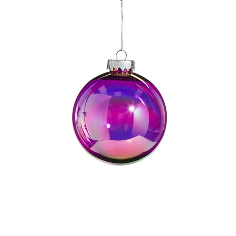 Purple Seamless Iridescent Ball Ornament, 4