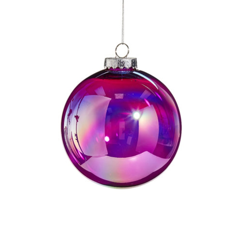 Purple Seamless Iridescent Ball Ornament, 6