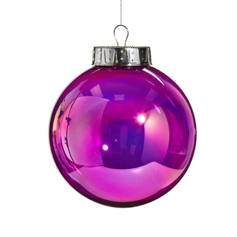 Purple Seamless Iridescent Ball Ornament, 8