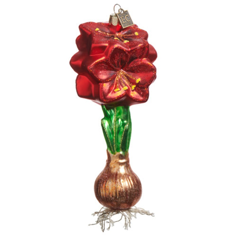 Red Amaryllis Bulb Ornament, 6