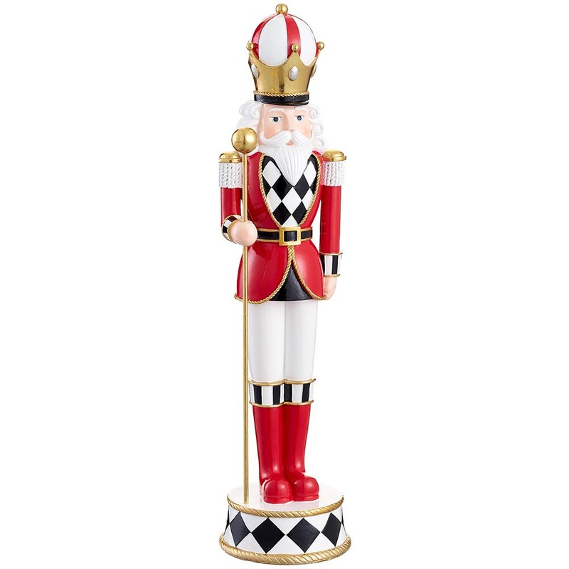 Resin Nutcracker Figurine, 19 (Red & White)