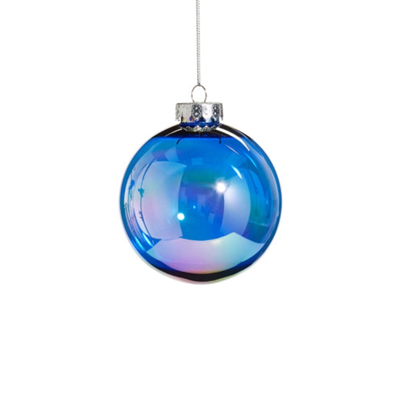 Sapphire Seamless Iridescent Ball Ornament, 4