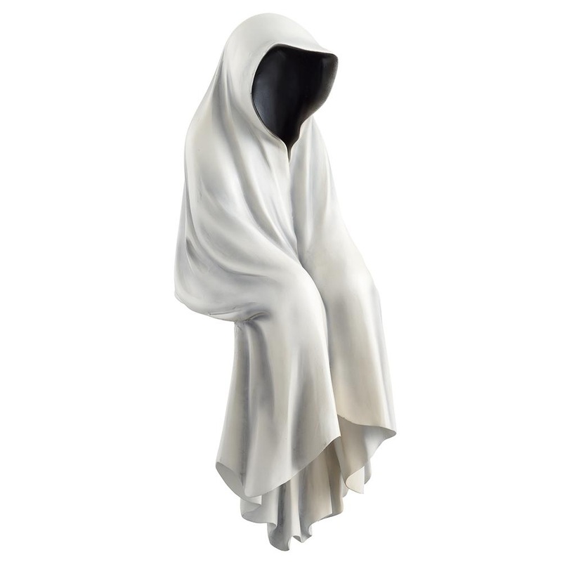 Sitting Ghost Figurine, 22.5 (White & Black)