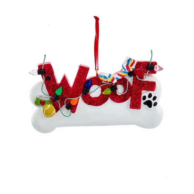 2.75 Resin Dog Woof Ornament