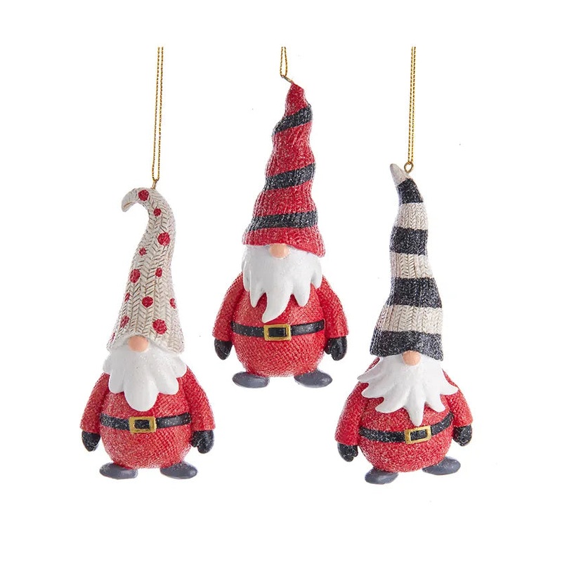 5 Resin Crazy Hat Gnome Ornament/sold individually