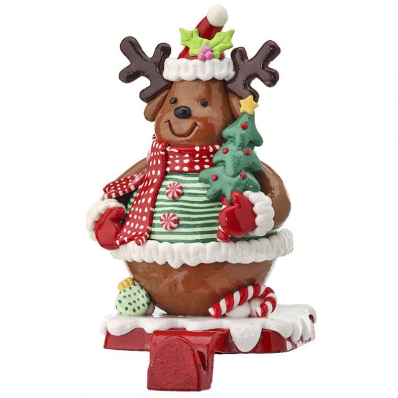 Claydough Deer Stocking Holder, 6.5