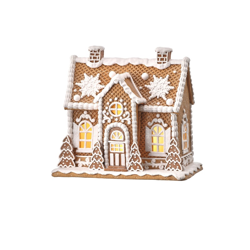 LED Clay Sugar & Spice Snowflake House, 10