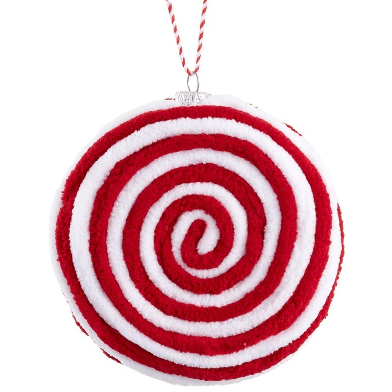 Peppermint Candy Ornament, 5 (Red & White)