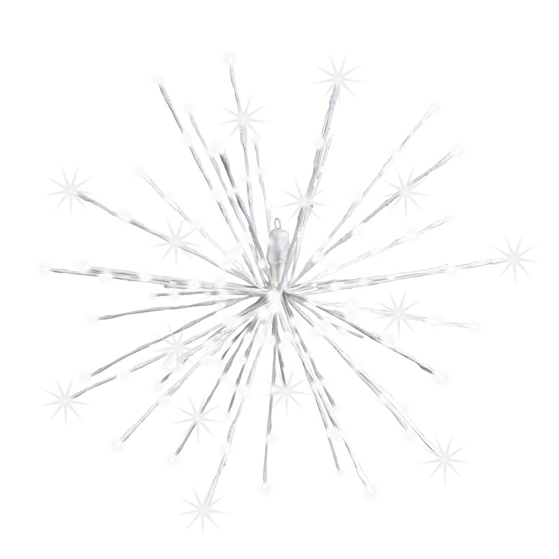Pure White Twinkle 3D Starlight Burst Deluxe in White Wrap, 24