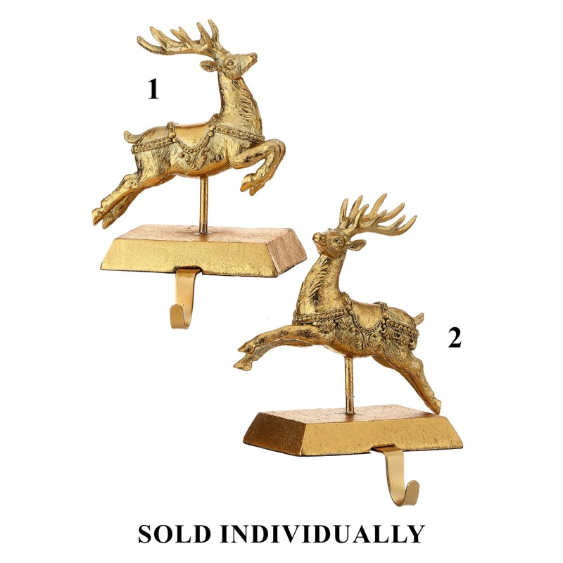 Resin Deer Stocking Holder, 7.5 (2 styles – sold individually)