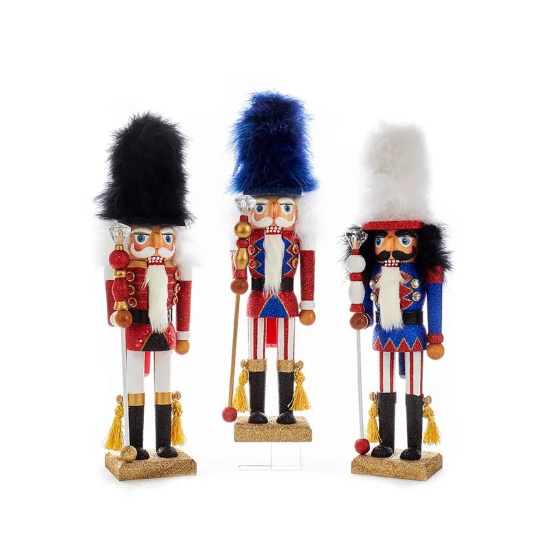 18 Hollywood Nutcrackers Red, White, and Blue Soldier Nutcrackers (sold individually)