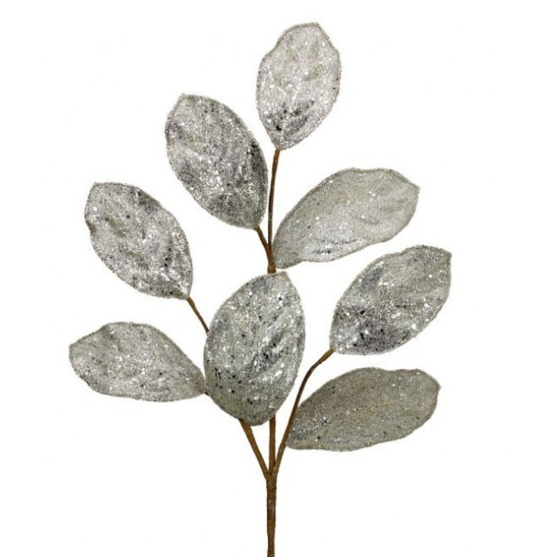28 Micro-beaded/Sequined Magnolia Leaf Spray (sold individually)