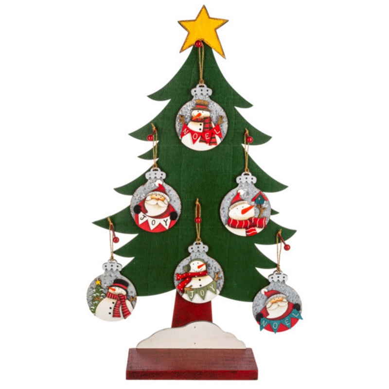 3.75 Santa & Snowman Ornaments (sold individually)