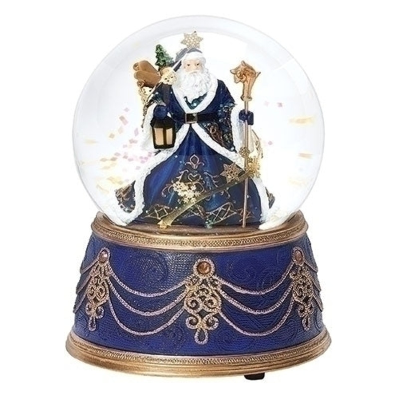 5.5H Musical Blue Santa Water Globe