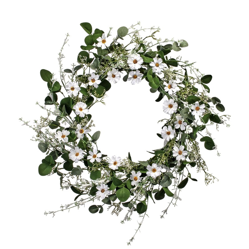 Daisy & Honeysuckle Wreath 26