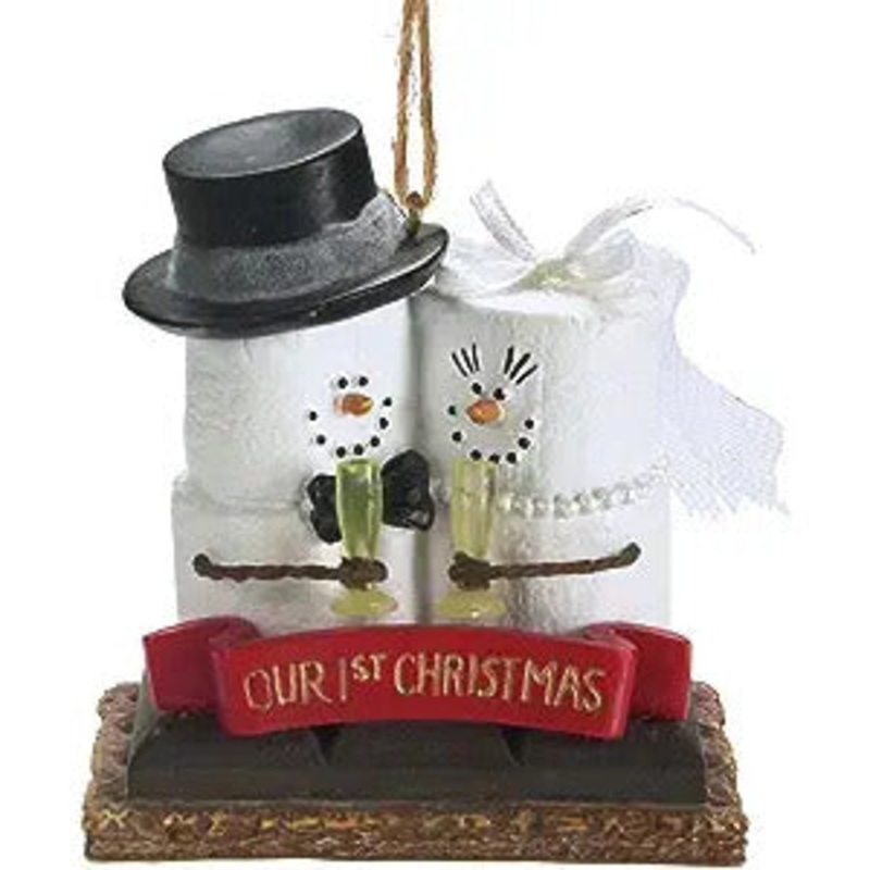 S’Mores ‘Our 1st Christmas’ Resin Christmas Ornament, 3.25